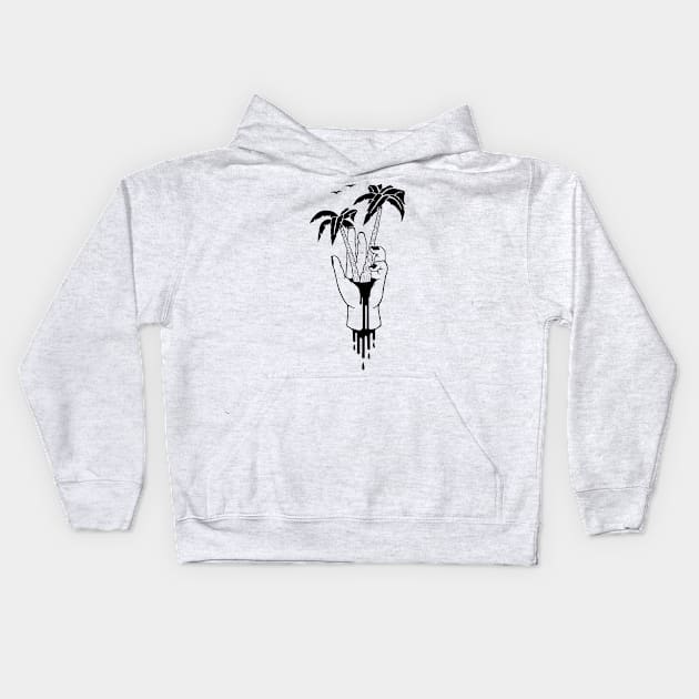 Tropical Hand Kids Hoodie by Woah_Jonny